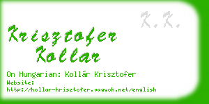 krisztofer kollar business card